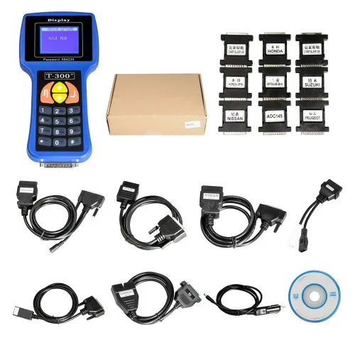 Top Quality T300 Key Programmer Auto Scanner With 7 Cables 9 Adapters