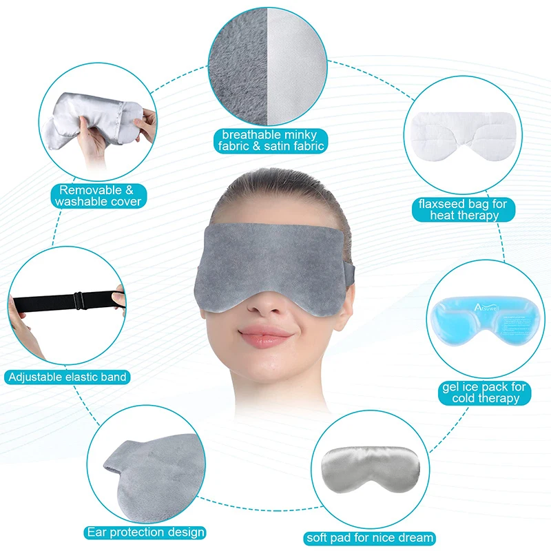 Custom Cooling Eye Mask Solid Gel Heat Eye Mask For Puffiness Reusable ...