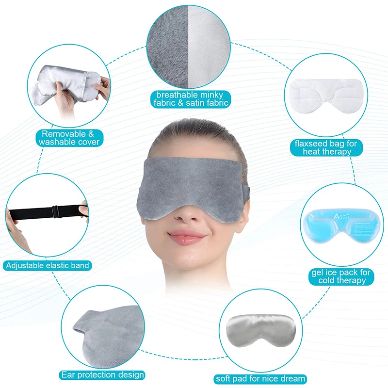 Custom Cooling Eye Mask Solid Gel Heat Eye Mask For Puffiness Reusable