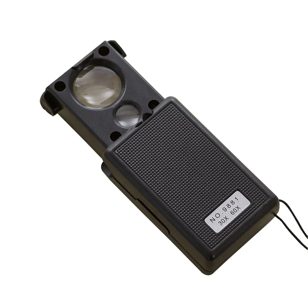 Лупа для ювелирных изделий с увеличительным стеклом UV 30X 60X