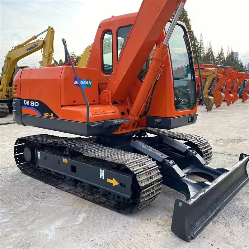 Used Original Doosan Dx80 Hydraulic Crawler Small Excavator 8 Ton ...