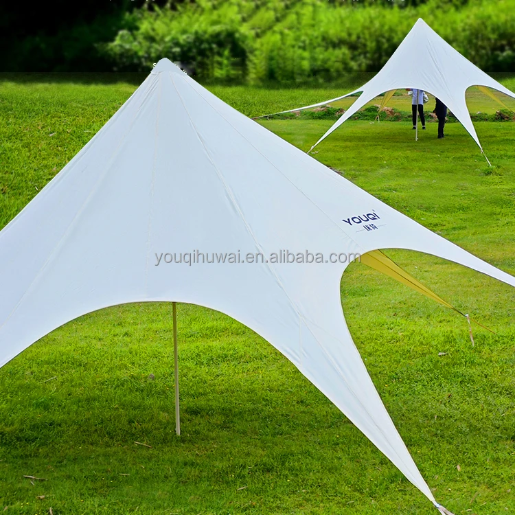 Factory Custom Direct Sales Large 6*6 Star Tent  Glamping Beach Canopy Multi-person Party Fly Sheet  Spider Canopy Tent