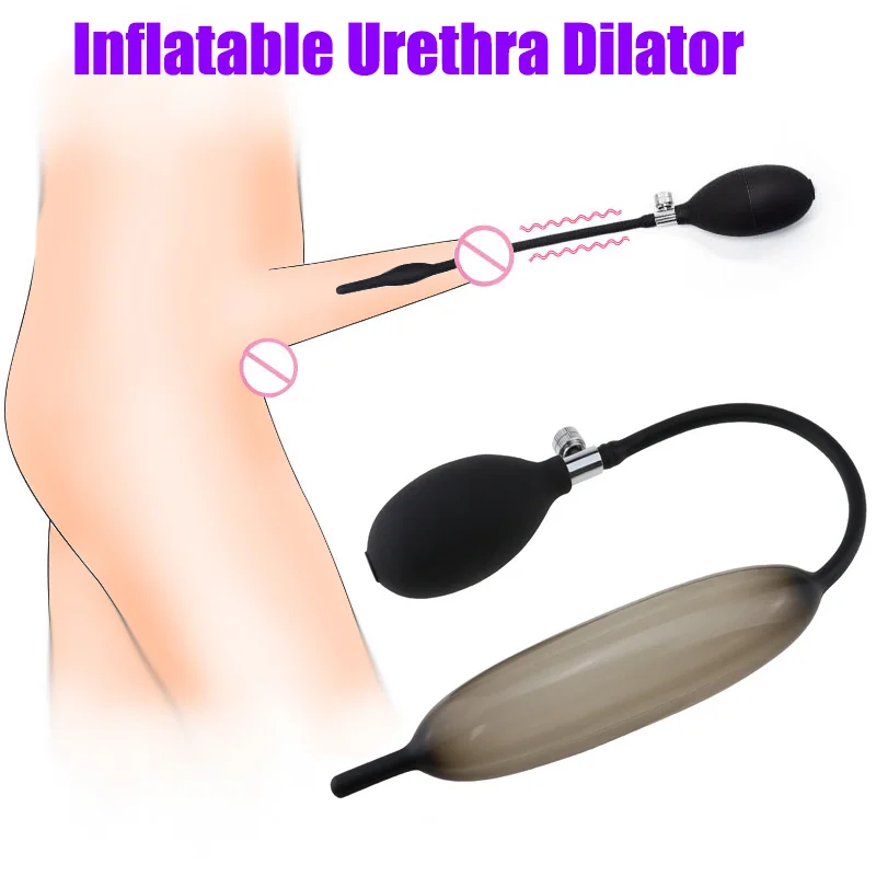 Urethra Catheter Dilator Inflatable Expandable Horse Eye Stick Silicone Penis Plug Male Masturbator Trainer Sex Toys for Men Urethra Catheter Dilator Inflatable Expandable Horse Eye Stick Silicone Penis Plug Male Masturbator Trainer Sex Toys for Men