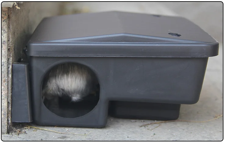 Haierc Pest Control Lockable Mice Bait Box Mouse Trap Box Plastic Rat Bait Station