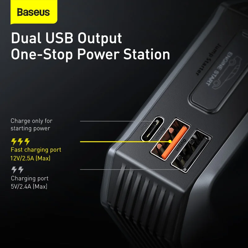 Baseus 20000mah Starthilfe Power Bank 2000a 12V tragbare Auto