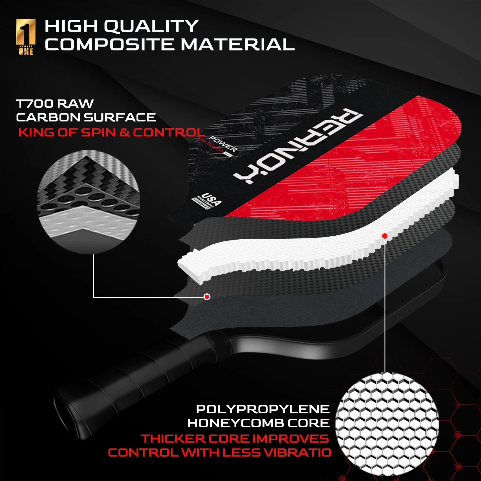 Factory Price 18k Pickleball Paddle Thermoformed T700 Set Manufacturer T700 Raw Carbon Fiber Pickleball Paddle
