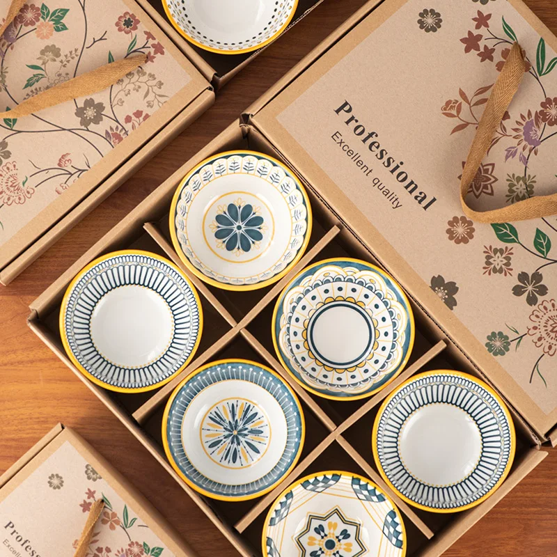 Factory Direct Sales Porcelain Bowls Set of 1/2/4/6pcs Ceramic Tableware 4.5 "bowl Salad Bowl Dinnerware Set for Gift