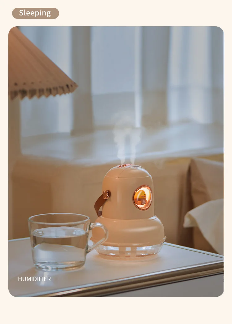 ICARER FAMILY Cute Cartoon Humidifier Desktop Smart Humidifier for Car ...