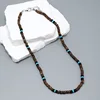 Noix de coco marron/noire + Pierre turquoise