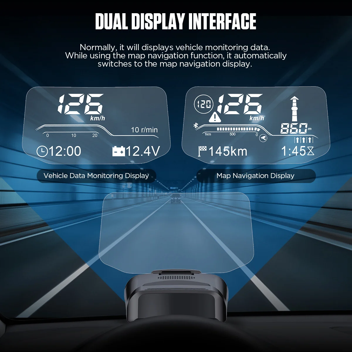 Autool X Obd Scanner Hud Gps Navigation Head Up Display Windshield