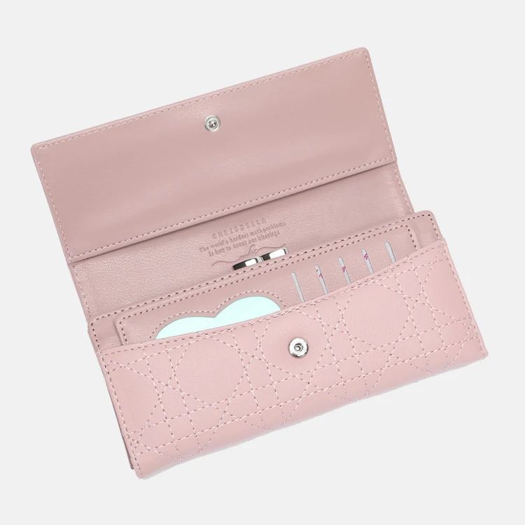 SUSEN CHRISBELLA  ODM OEM New Arrival 2024 Hot Sale Wholesale Pu Leather Custom logo Purse Minimalist Card Wallet Women
