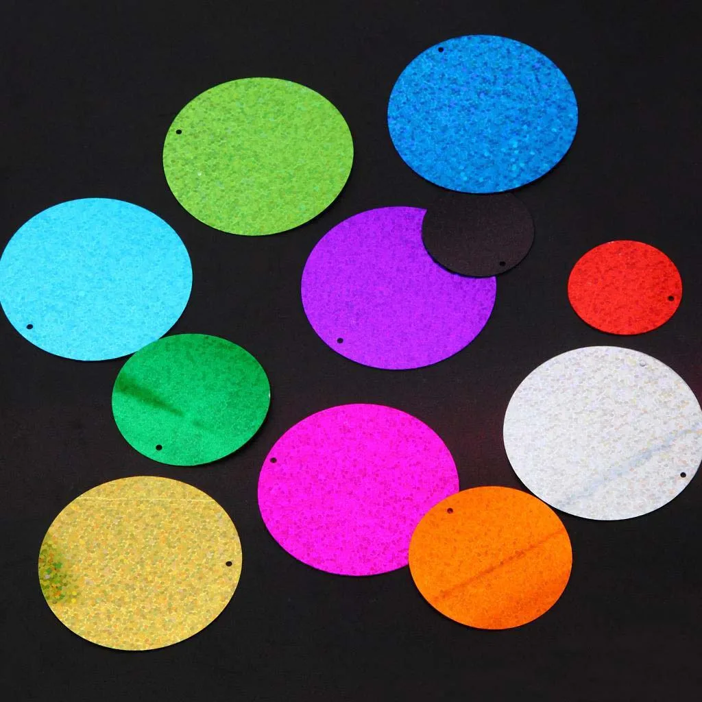 6 мм до 30 Diy аксессуары для одежды материал вечеринки круглые рождественские блестки конфетти красочные ПВХ с отверстием