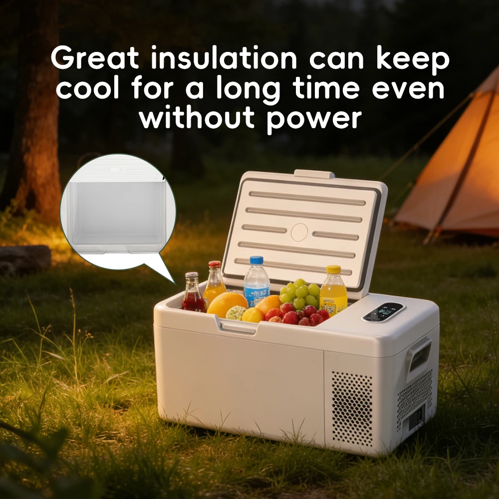 Alpicool S15 Solarbetriebener Mini-Solarkhlschrank mit DC-Kompressor,  kleiner Camping-Gefrierschrank, 12V Dual-Use tragbarer Khlschrank