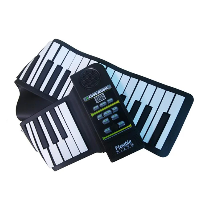 Высококачественный музыкальный портативный инструмент для начинающих силиконовый ручной рулон 88 клавиш клавиатура