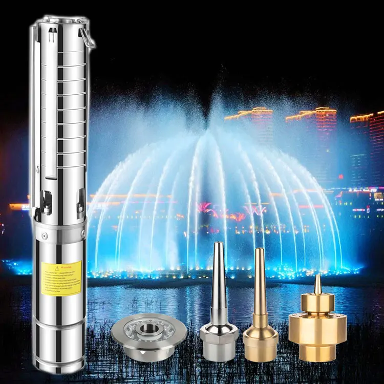 DC24V DMX Submersible Water Pump with LED Hose Low Pressure Outdoor Fountain Pump