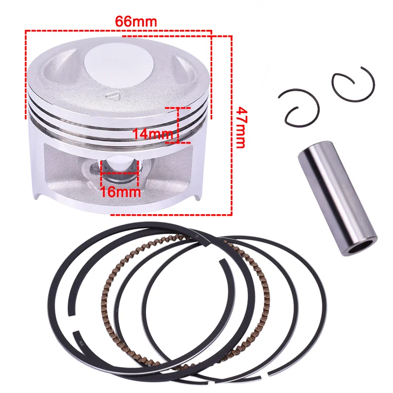 200cc ピストン STD 66mm 66.25mm 66.5mm 66.75mm オートバイ