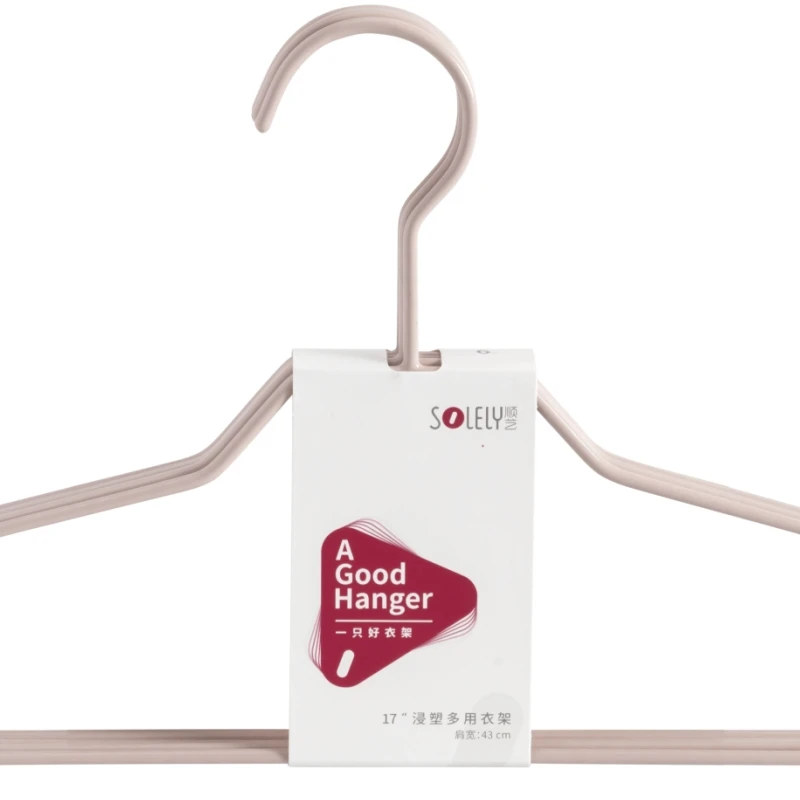 Wholesale space saving non slip Metal PE plastic coated Hanger Hooks Metal Hangers