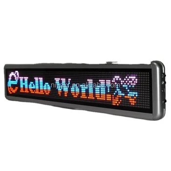 USB Rechargeable And Programmable Electronic Dot Matrix Module 16 128 Smart Scrolling Led Moving Message Sign Board