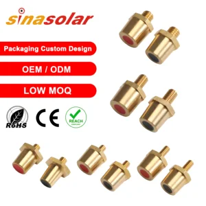 Auto Car Brass Electrical Lithium Screw Battery Screw Post Terminal Connector Adaptor Set for Marine Motorcycle