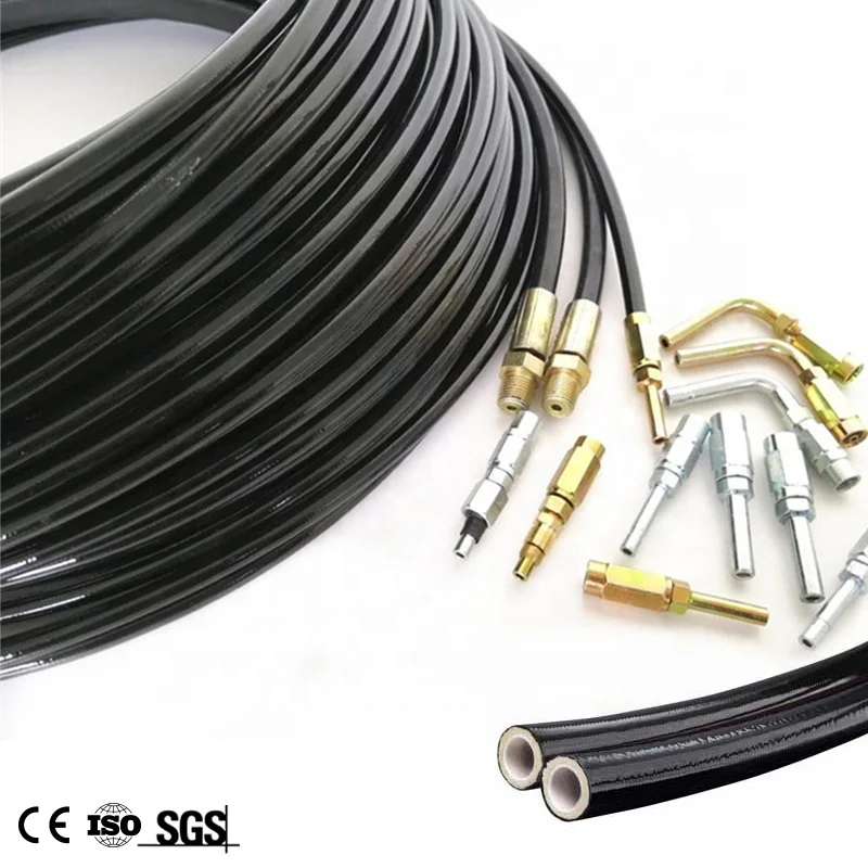 braided nylon flex tubes heavy duty reinforce nylon ptfe core braid