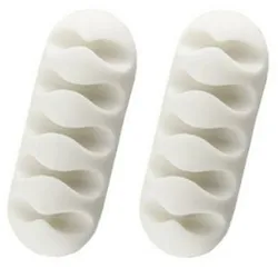 Зажим для кабеля органайзер шнура держатель наушников устройство фиксации проводов настольные телефонные кабели силиконовый