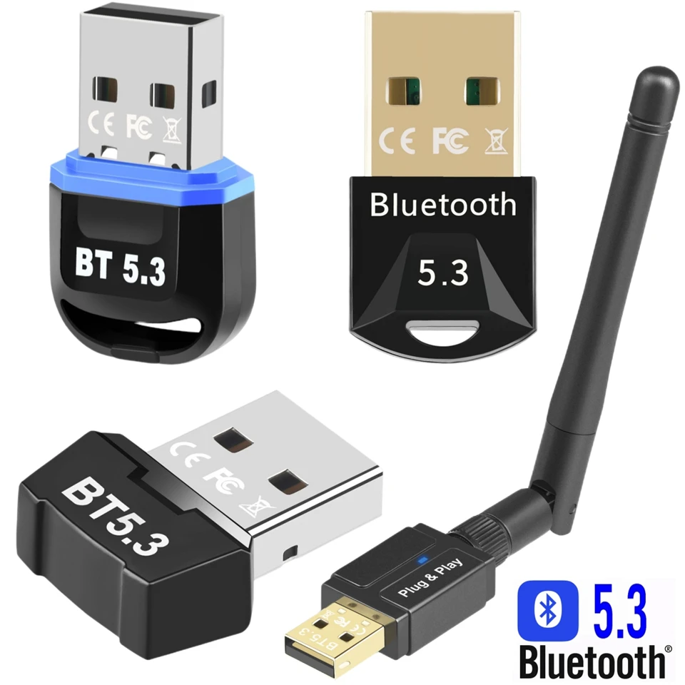 Long Range USB Bluetooth 5.1 Adapter for PC USB Bluetooth Adapter Wireless  Audio Dongle 328FT / 100M 5.1 Bluetooth Transmitter Receiver for Desktop
