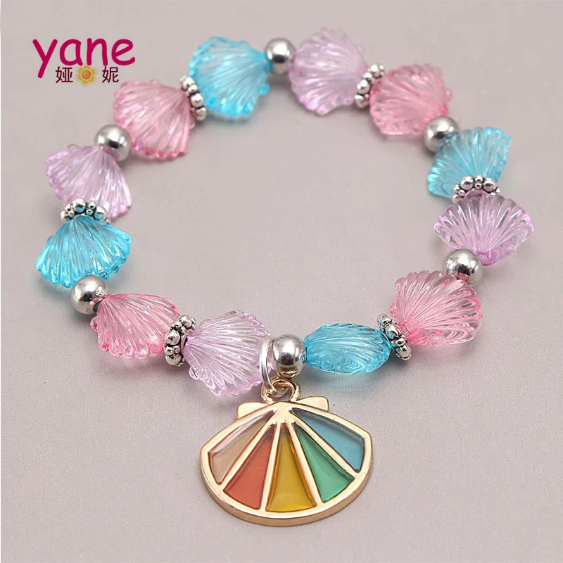 pretty colorful acrylic bead bracelet unicorn