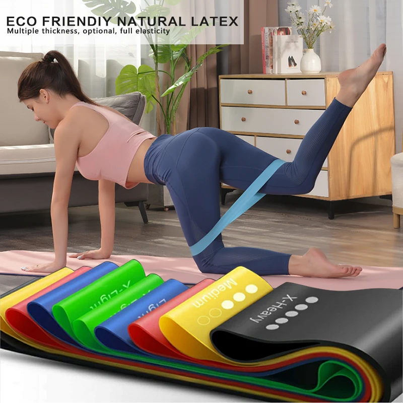 Libenli Brand New Color Sets of 5 Pcs Looped S 25cm Long Uper Elastic  Fitness Yoga Gym Exercise  Resistance Bands