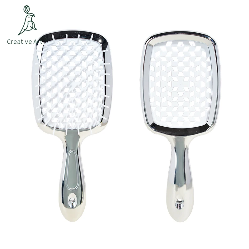 Wholesales Beautiful Gold Plated Grid Comb Detangle Brush For Hair ...