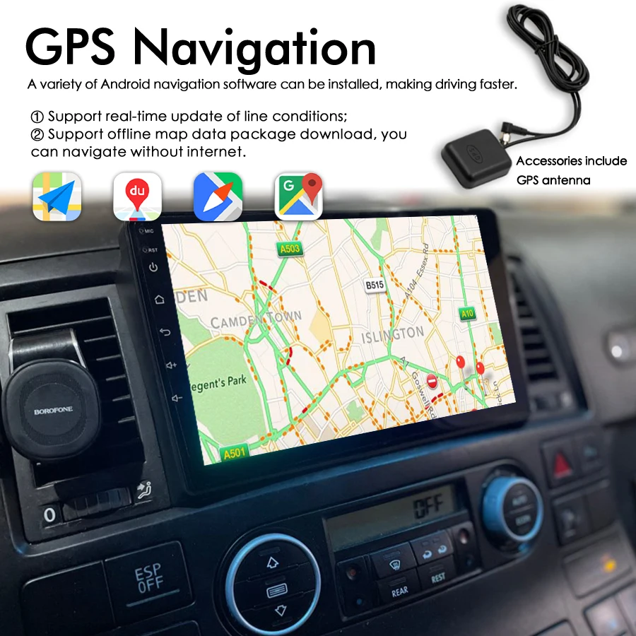 Android 13 AI Voice Car Radio 8+128GB GPS Navigation Stereo for Volkswagen Multivan T5 2003-2015 Multimedia Video CarPlay Player