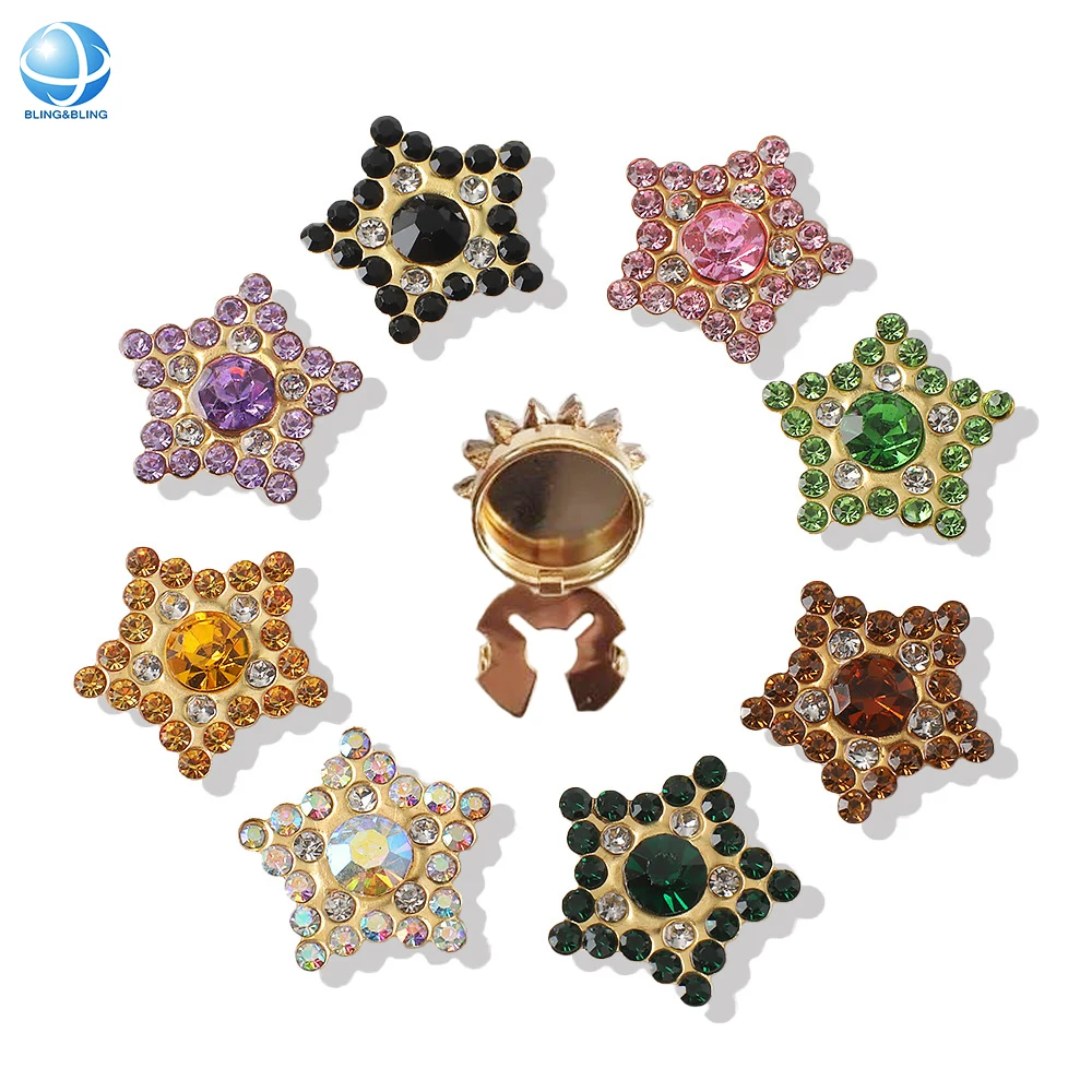 HobbyArts Strass Knopen Zilver 17 mm, 5 stuks- Koop hier