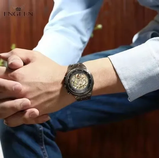 30m Waterproof Retro Skeleton Automatic Men's Watch