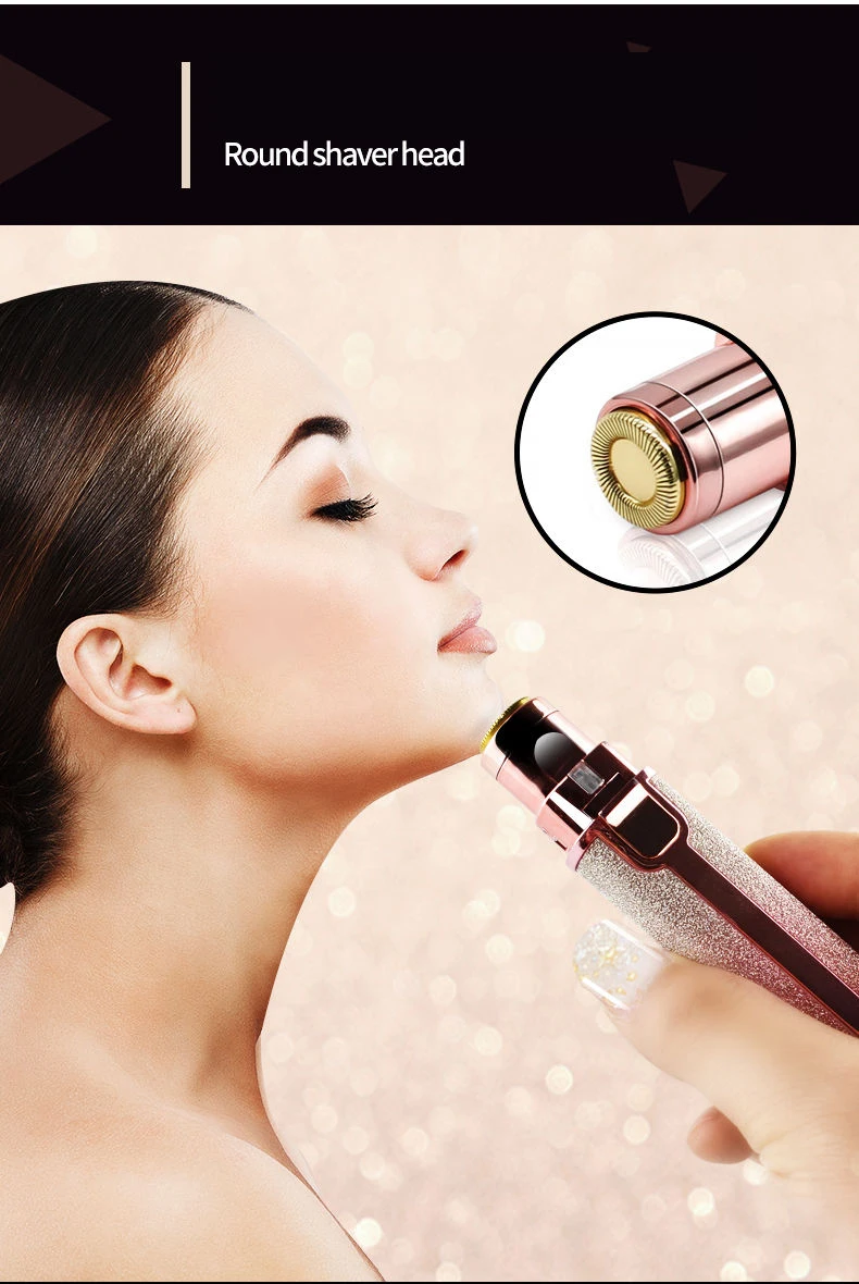 Instant 2 In 1 USB Rechargeable Face Epilator Hair Remover Electric Eyebrow Trimmer