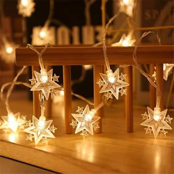10led Atmosphere decorative lights Christmas Decoration Battery Operated Star Led String Lights