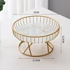 Small white gold pattern fruit basket