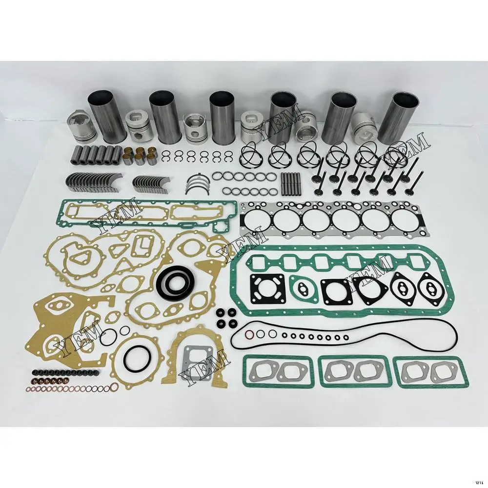 New And Genuine Overhaul Kit With Cylinder Gasket Piston Ring Liner Kit Bearings Valves Set For Isuzu 6BB1