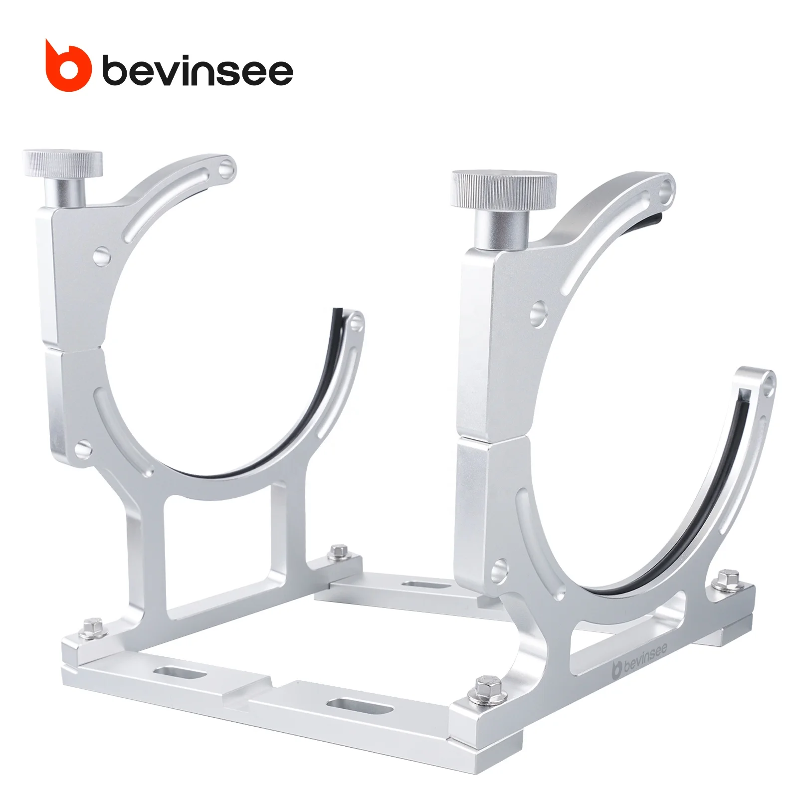 BEVINSEE 7" Diameter Nitrous Oxide Systems NOS Mounting Holder Aluminum Single Bottle Holder Bracket for 10 Pound Nitroud Bottle