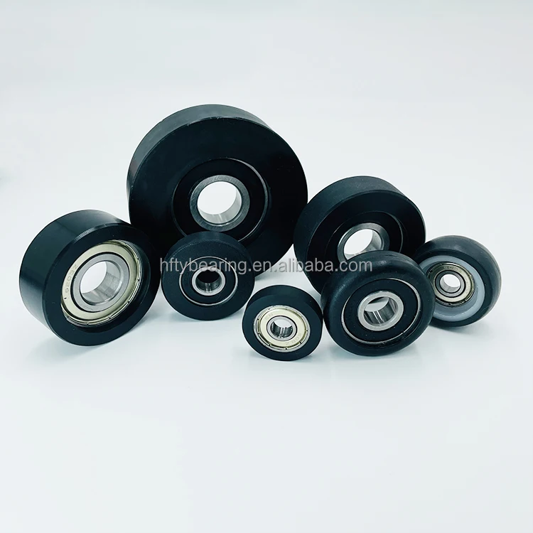 Polyurethane Bearing Pu Pulley 6000rs Rubber Coated Roller Sliding Silent Soft Rubber Bearing