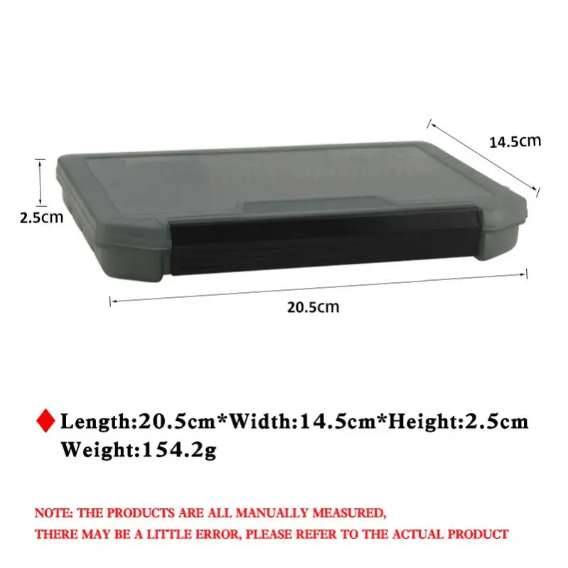 new fishing tackle box 20.5*14.5*2.5cm plastic