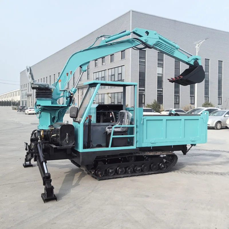 Factory Price 5 Ton Tracked Crawler Transporter Mini Crawler Dumper 3 Tons with Digger