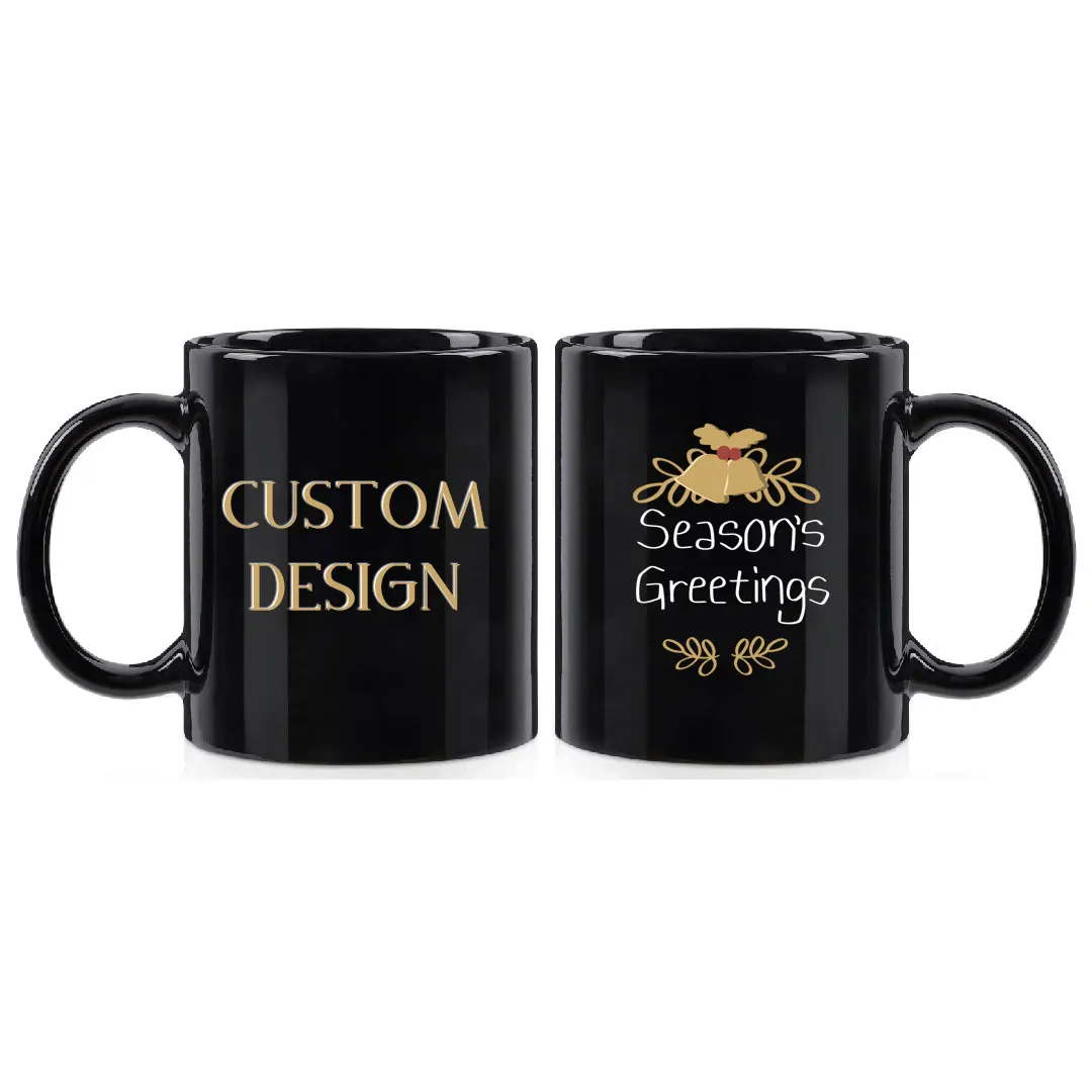 Customizable Beatiful Simple Plain Unique Luxury 11 15 oz Sublimation Ceramic Mugs Matte Black Coffee Mug Custom logo