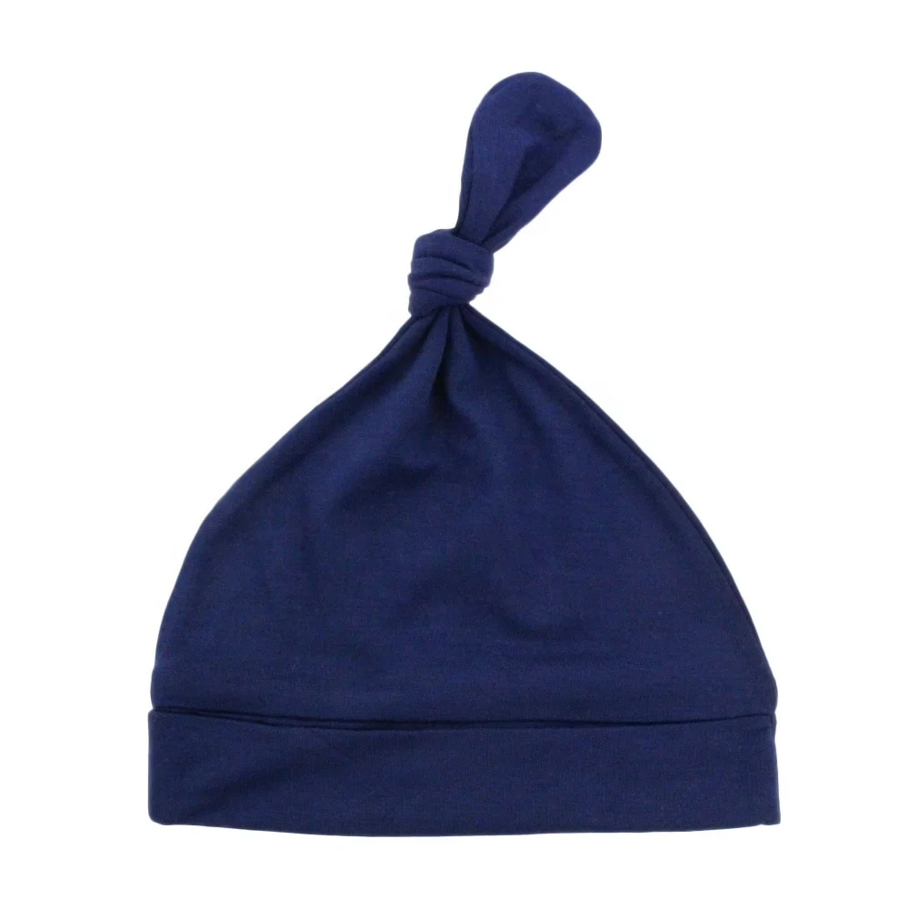 Оптовая продажа на заказ, простые цветные бамбуковые тканевые шляпы для новорожденных мальчиков