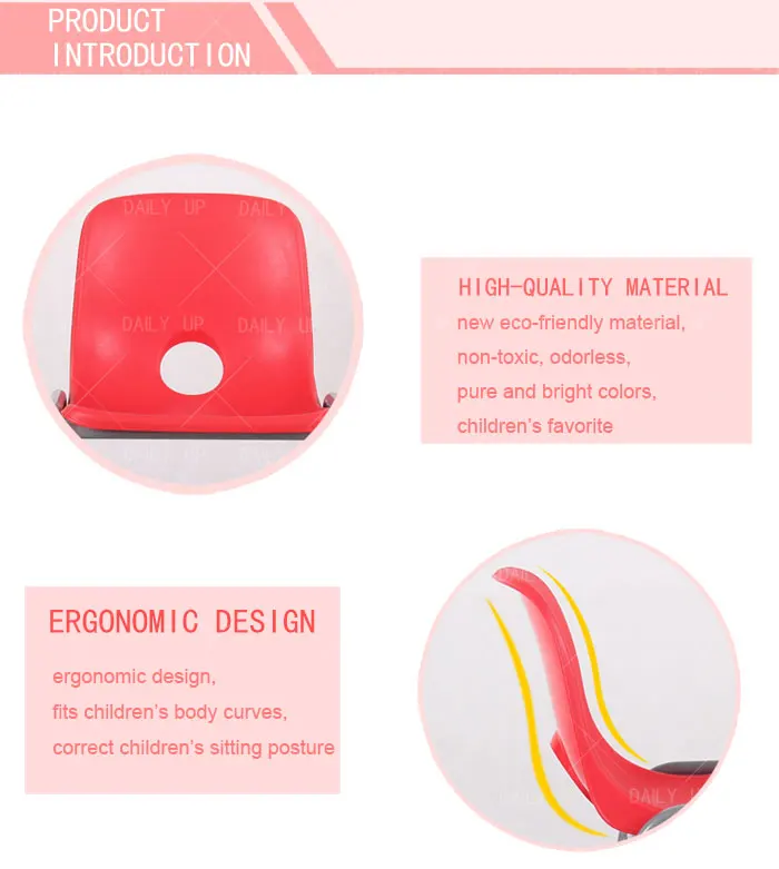 Colorful Stackable Children Chair Eco-Friendly Plastic And Metal Leg Student Chair For Classroom And Kindergarten Preschool