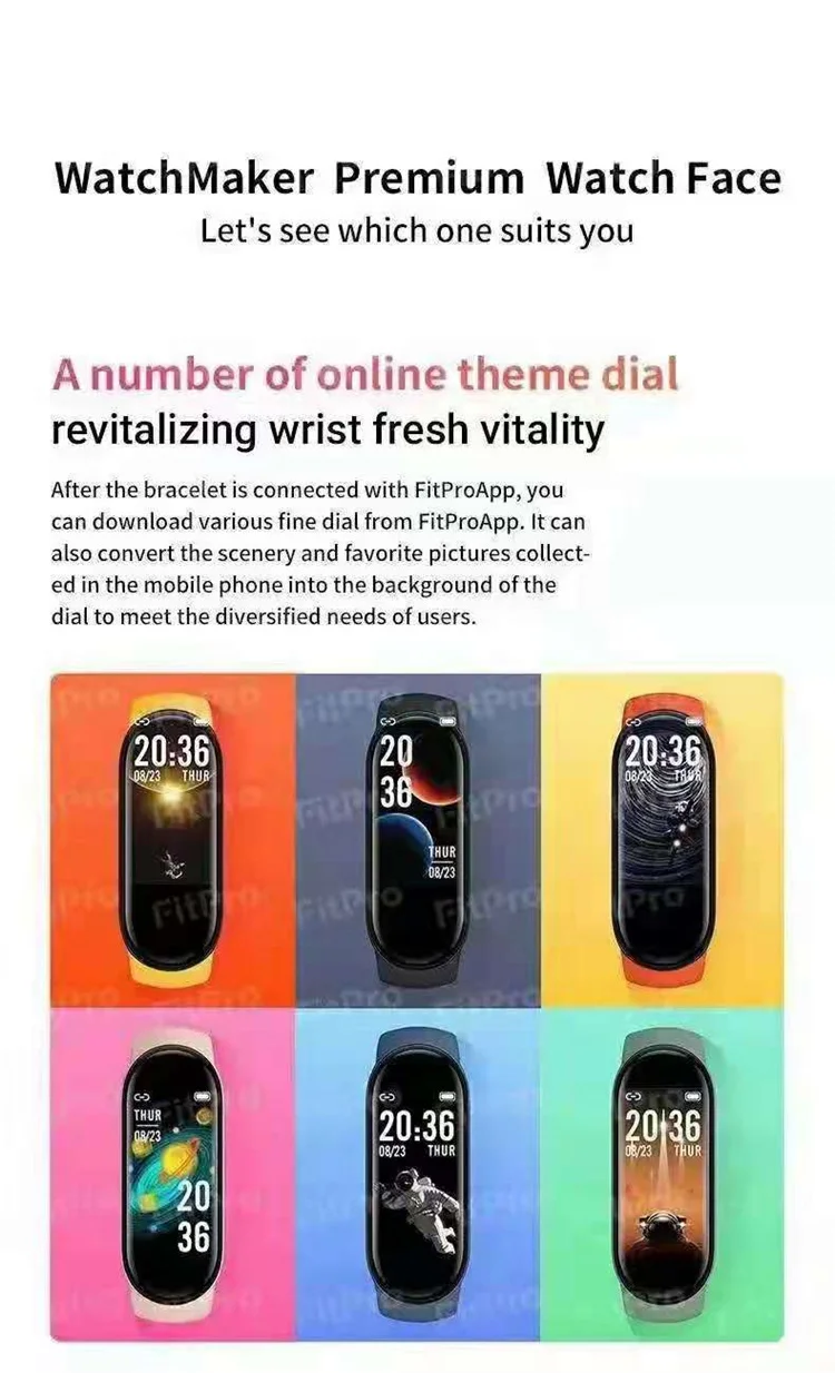 2021 latest Health Fitness Tracker Color Screen M6 Smart Bracelet Sports Pedometer Watch Band Smartwatch M6