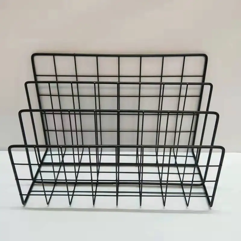 Скандинавская настольная железная стойка для хранения журналов