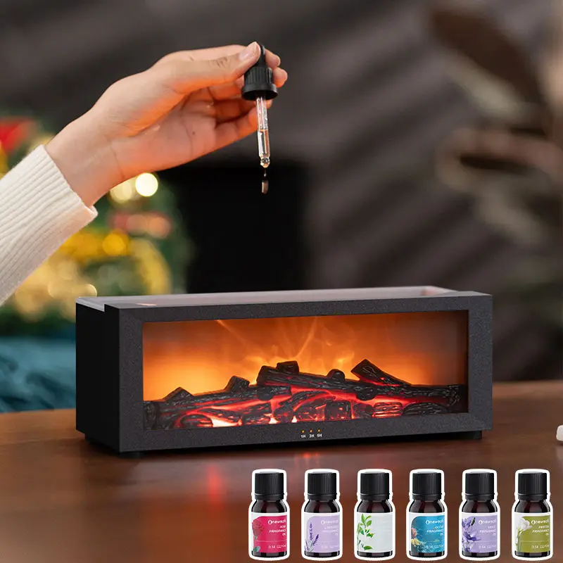 Simulation Flame Mini Aroma Machine – Remote-Controlled Diffuser