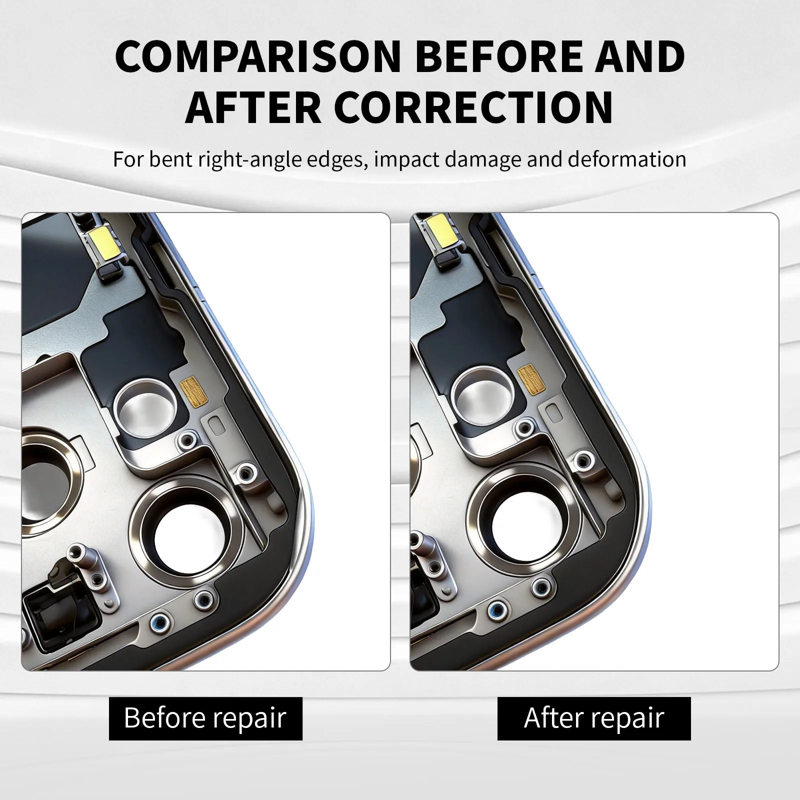 HZY I-19S 2-in-1 Border Corrector Round Corner Straight Edge Dent Repair Tool for iPhone 12-17 Pro Max Mid Frame Repair