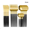 Gold black 24 piece set