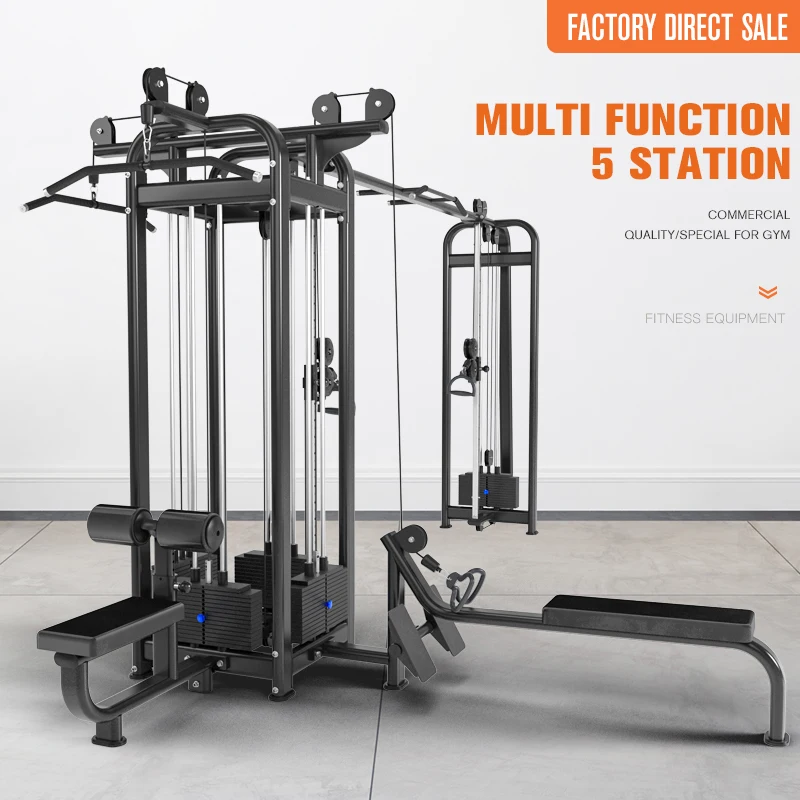 Multi Function Station Gym Equipment 5 Station Machine