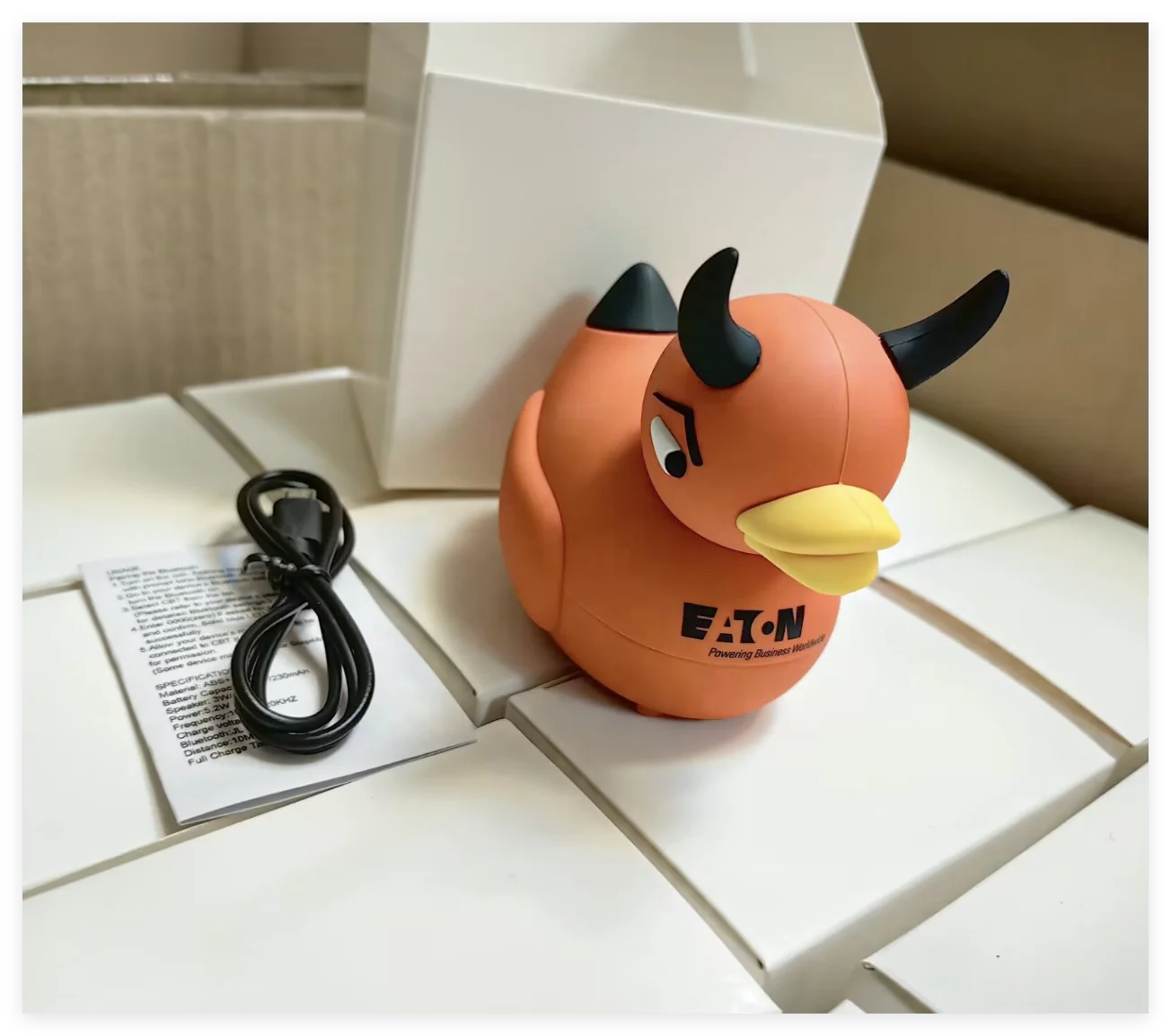 OEM New Nice Cute Custom Animal Duck Shape BT Wireless Speaker for Mobile Phone With Your logo Printing
